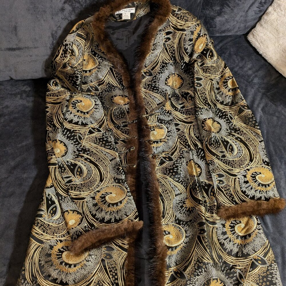 GRACE CHUANG NEW YORK 100% Silk Jacket Size Small